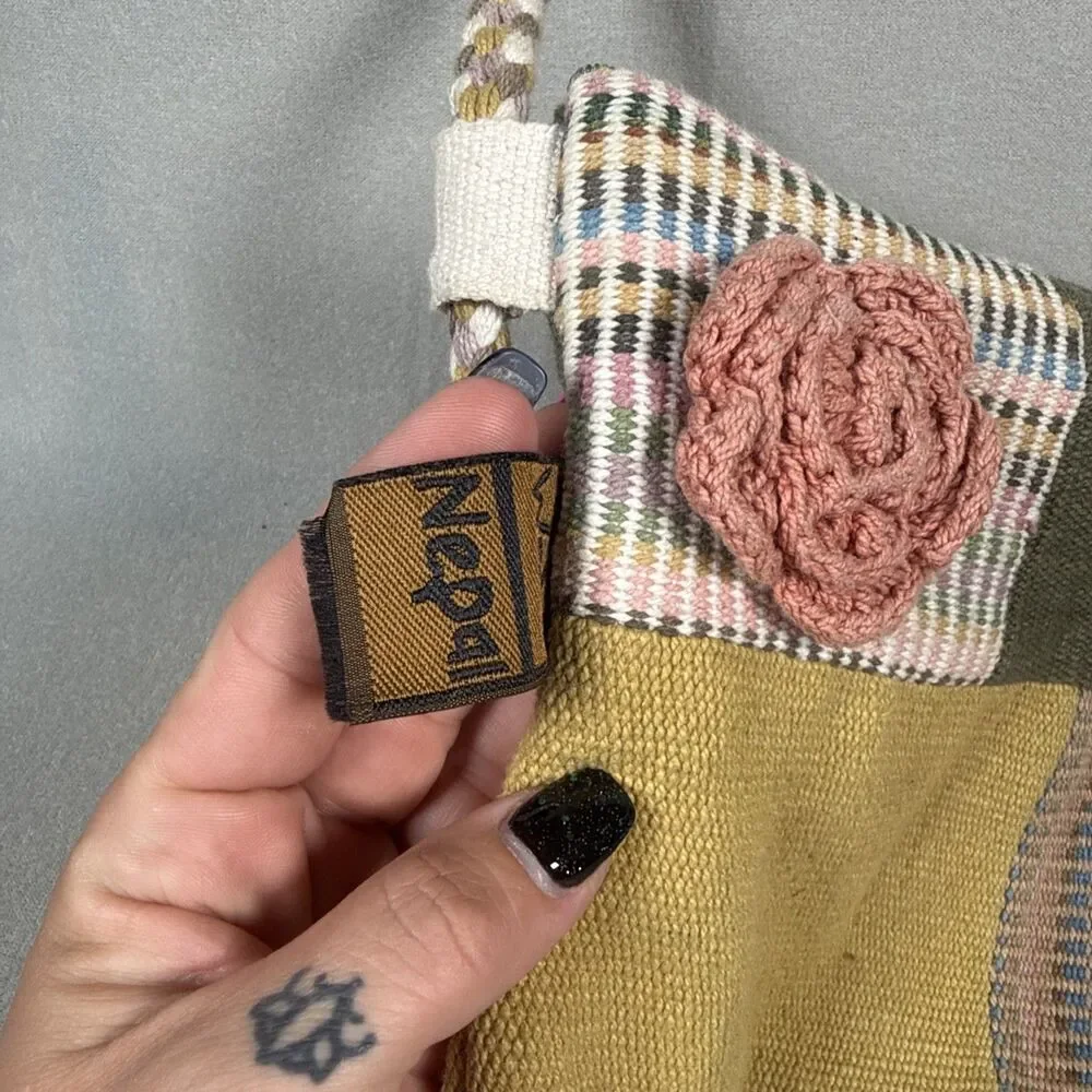 Hand Woven Sewn Dori Purse Crossbody Nepal Ethnic